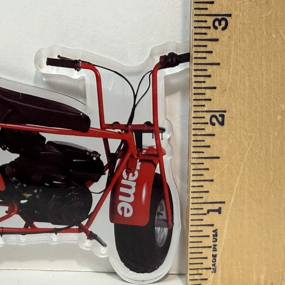 Supreme Mini Bike Coated Acrylic‎ Magnet Tool Box Fridge Magnet Moto